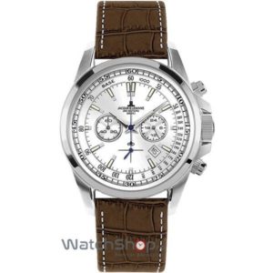 Ceas Original de Mana Barbatesc cu Curea din Piele Jacques Lemans LIVERPOOL 1-1117BN Cronograf