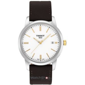 Ceas Tissot de Mana Barbatesc Original cu Mecanism Elvetian T-CLASSIC T033.410.26.011.01 Classic Dream si Rezistenta de 3 Atmosfere