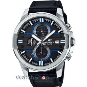 Ceas Casio sport barbatesc original de mana cu cadran rotund din otel inoxidabil EDIFICE EFR-543L-1AVUEF