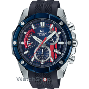 Ceas original barbatesc Casio Edifice EFR-559TRP-2A Toro Rosso cu accente albastre