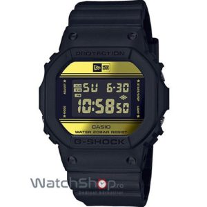 Ceas barbatesc Casio original G-SHOCK X NEW ERA DW-5600NE-1ER cu cadran dreptunghiular