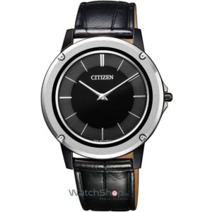 Ceas Citizen elegant pentru barbati ECO-DRIVE ONE AR5024-01E cu curea neagra din piele