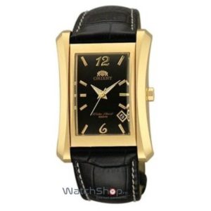 Ceas Orient elegant barbatesc CUNCH003B0 de mana original cu display analog si mecanism quartz