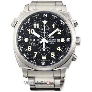 Ceas Orient PILOT FTT17001B Cronograf original de mana pentru barbati