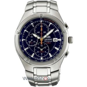 Ceas pentru barbati original Orient SPORTY QUARTZ FTD0P003D0 Cronograf cu accente albastre