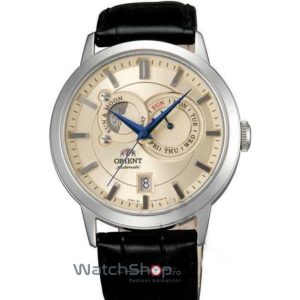 Ceas Orient de mana negru original barbatesc SUN AND MOON FET0P003W cu mecanism Automatic