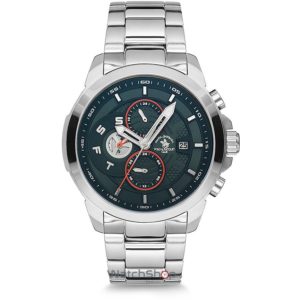 Ceas Santa Barbara Polo LEGEND SB.7.1146.3 Dual Time original de mana pentru barbati